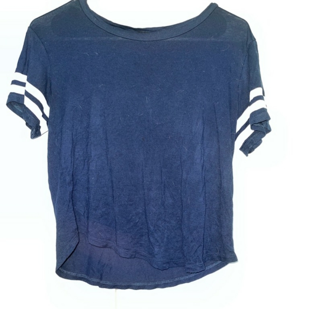 S blue jersey style tee